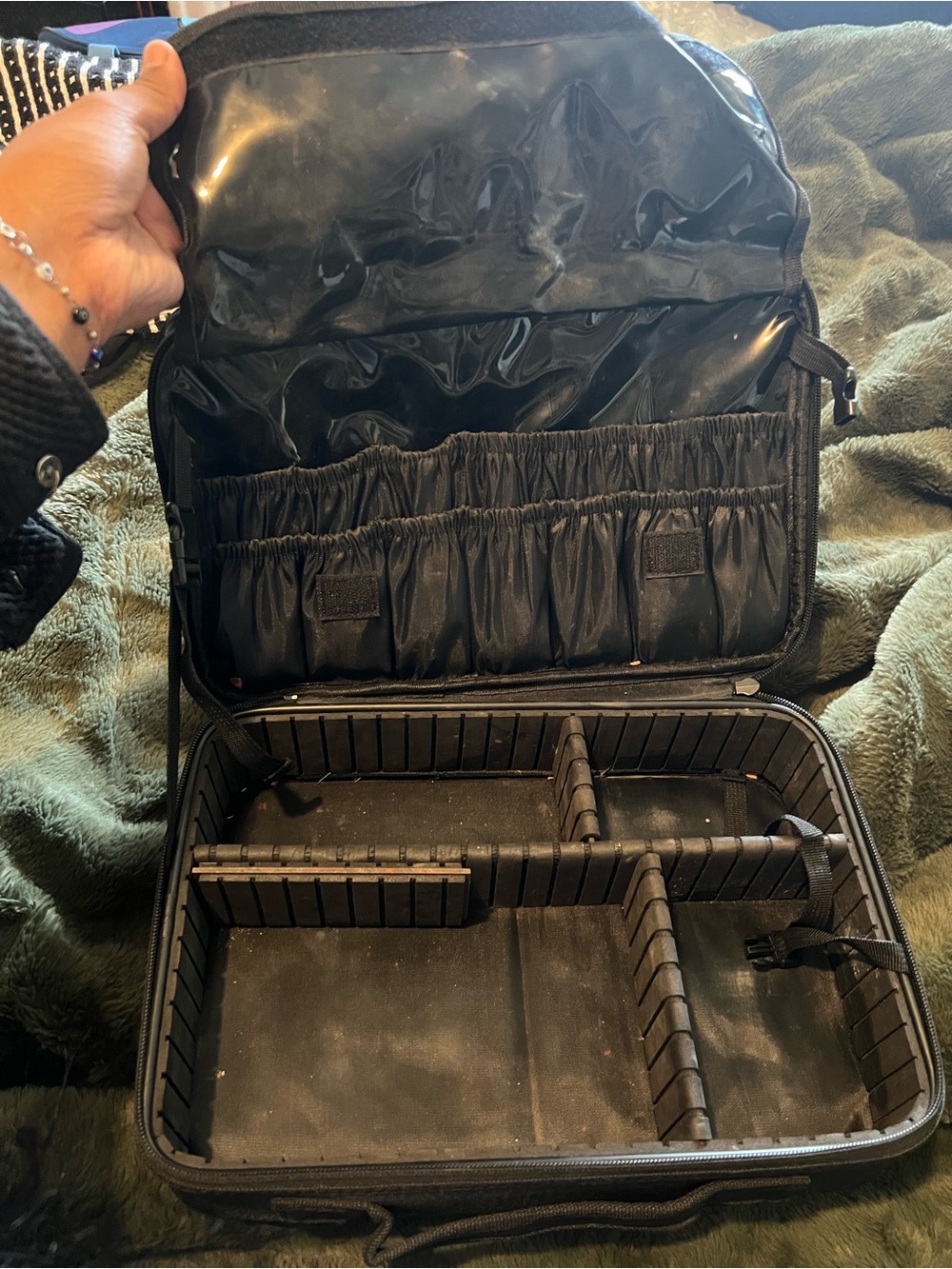 Makeup Travel Organizer Pouch - Black